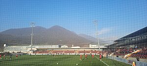 Archivo:Qəbələ City Stadium view (2)