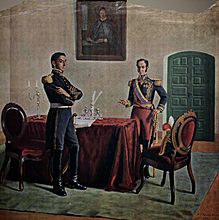 Archivo:Reunión entre San Martin y Simón Bolívar