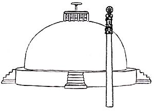 Archivo:Sanchi Great Stupa Mauryan configuration