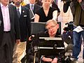 Stephen Hawking on his way to a lecture before highschool students in Jerusalem 10-12-2006