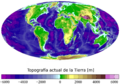 Topografía actual de la Tierra