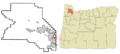 Washington County Oregon Incorporated and Unincorporated areas Metzger Highlighted