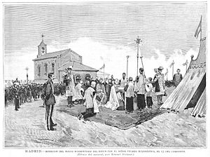 Archivo:1884-09-22, La Ilustración Española y Americana, Bendición del nuevo cementerio del Este, Alcázar