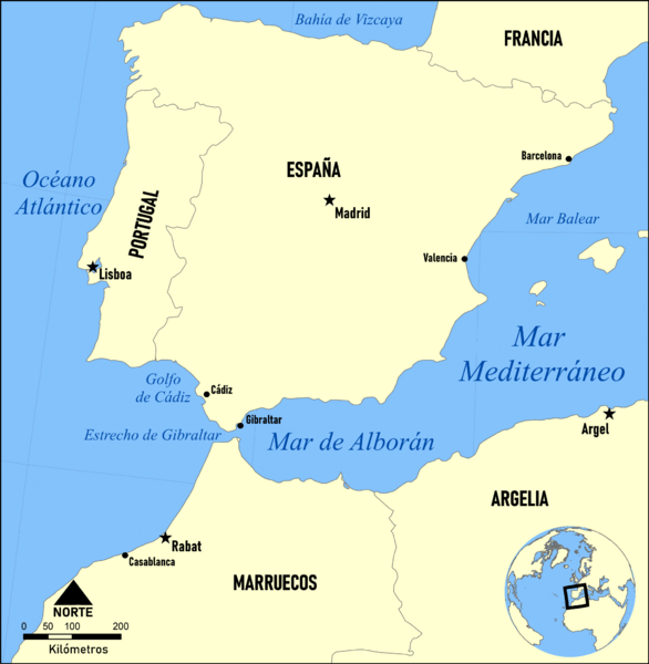 Alboran Sea map-es