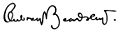 Aubrey Beardsley Signature