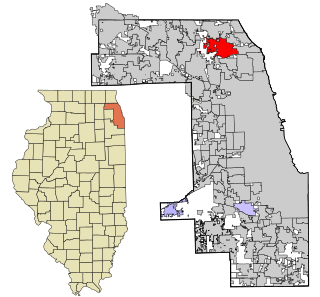 Cook County Illinois incorporated and unincorporated areas Glenview highlighted.svg