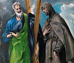 Archivo:Detalle san Andres y san Francisco El Greco