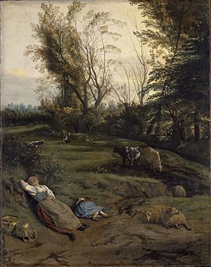 Archivo:Jan Siberechts - Pasture with two sleeping shepherdesses