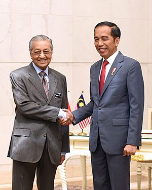 Archivo:Joko Widodo and Mahathir Mohamad in Putrajaya, 2019
