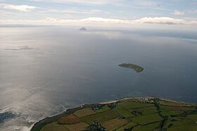 Kildonan, Pladda & Ailsa Craig from the air.jpg