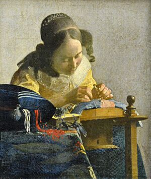 Archivo:La Dentellière, Johannes Vermeer, 1669-1670