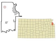 Leavenworth County Kansas Incorporated and Unincorporated areas Easton Highlighted.svg