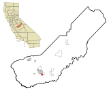 Madera County California Incorporated and Unincorporated areas Parkwood Highlighted.svg