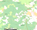 Map commune FR insee code 33244