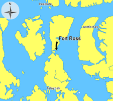 Archivo:Map indicating Fort Ross, Somerset Island, Nunavut, Canada