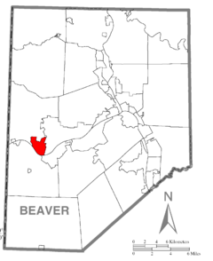 Map of Midland, Beaver County, Pennsylvania Highlighted.png