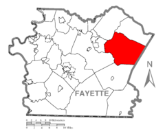 Map of Springfield Township, Fayette County, Pennsylvania Highlighted.png