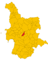 Map of comune of Zerfaliu (province of Oristano, region Sardinia, Italy) - 2016