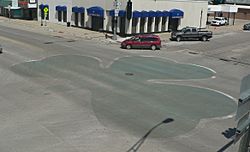 O'Neill, Nebraska pavement shamrock 1.JPG