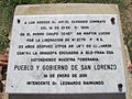 Segundo Combate de San Lorenzo (1846) - Placa conmemorativa en San Lorenzo