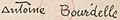 Signature Antoine Bourdelle