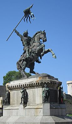 Archivo:Statue d'Dgilliaume lé Contchéthant à Falaise 01