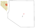 White Pine County Nevada Incorporated and Unincorporated areas McGill Highlighted