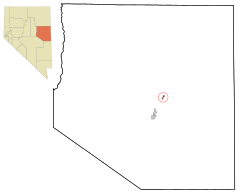 White Pine County Nevada Incorporated and Unincorporated areas McGill Highlighted.svg