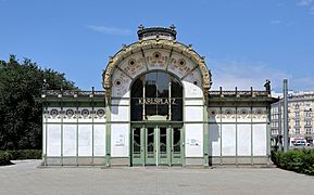 Wien - Karlsplatz, Otto-Wagner-Pavillon (1)
