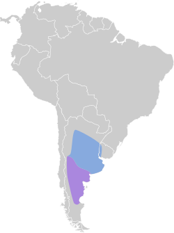 Distribución geográfica de la monjita castaña.