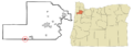 Yamhill County Oregon Incorporated and Unincorporated areas Willamina Highlighted