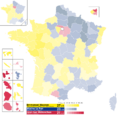 Élection présidentielle française de 2022 T1 carte départements & régions