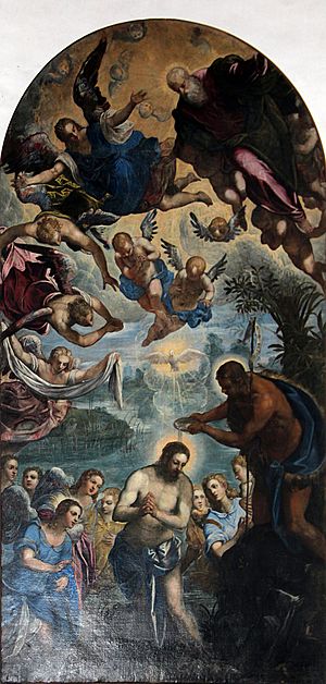 Archivo:0 Murano, Battesimo di Gesù - Tintoretto - église S. Pietro Martire