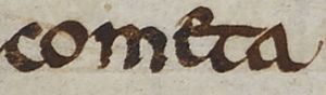 Archivo:Anglo-Saxon Chronicle - cometa (British Library Cotton MS Tiberius A VI, folio 10v)