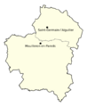 Carte de Mouilleron-Saint-Germain avec ses communes fondatrices