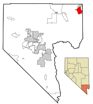 Clark County Nevada Incorporated Areas Bunkerville highlighted.svg