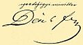 Deák Ferenc signature