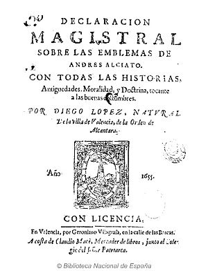 Archivo:Declaracion magistral sobre las emblemas de Adres Alciato 1655