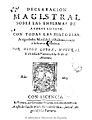 Declaracion magistral sobre las emblemas de Adres Alciato 1655
