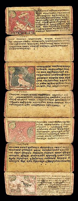Archivo:Hitopadesha manuscript pages Nepalese manuscript 1800 CE