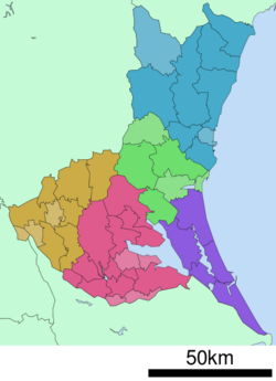 Archivo:Ibaraki prefecture administrative division map
