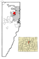 Jefferson County Colorado Incorporated and Unincorporated areas Applewood Highlighted