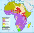 Languages of Africa map-es