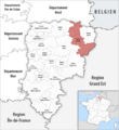 Locator map of Kanton Vervins