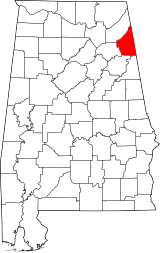 Map of Alabama highlighting Cherokee County.svg