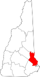 Map of New Hampshire highlighting Strafford County.svg