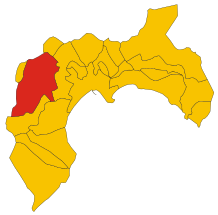 Map of comune of Uta (metropolitan city of Cagliari, region Sardinia, Italy) - 2016.svg