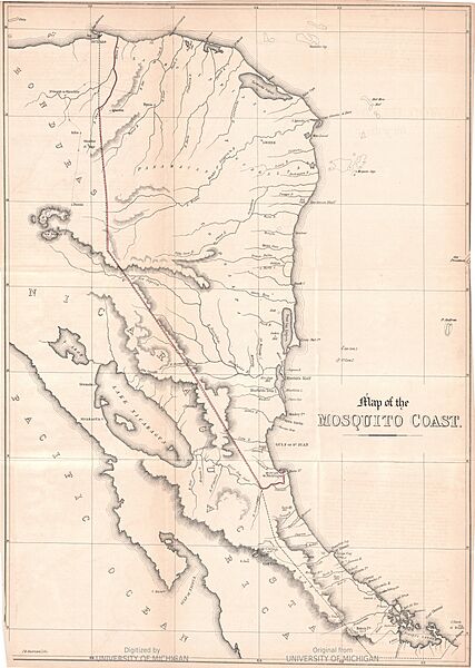 Map of the Mosquito Coast