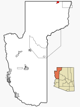 Mohave County Incorporated and Unincorporated areas Colorado City highlighted.svg