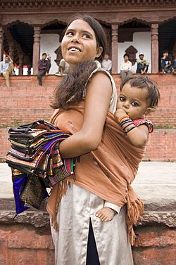 Archivo:Mother and Son Durbar Square Kathmandu Nepal Luca Galuzzi 2006